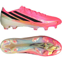 adidas F50 Hyperfast Elite Gazon Naturel Chaussures de Foot (FG) Rose Vif Noir Doré Blanc