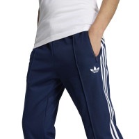 Survêtement classique adidas à fermeture éclair intégrale bleu foncé et blanc