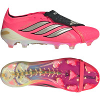 adidas Predator Elite FT Gazon Naturel Chaussures de Foot (FG) Rose Vif Gris Argenté Noir Doré
