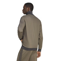 Veste d'entraînement adidas Classic marron foncé gris foncé