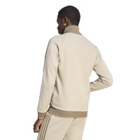 Survêtement classique adidas à fermeture éclair intégrale, beige et marron