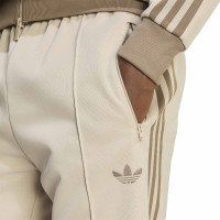 Survêtement classique adidas à fermeture éclair intégrale, beige et marron