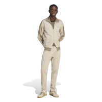 Survêtement classique adidas à fermeture éclair intégrale, beige et marron