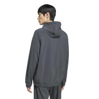 adidas Tech Essential Woven Trainingsjack Donkergrijs Zilver