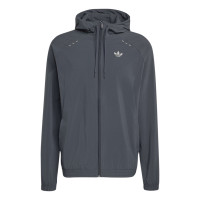 adidas Tech Essential Woven Trainingsjack Donkergrijs Zilver