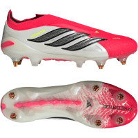 adidas Predator Elite Sans Lacets Crampons Vissés Chaussures de Foot (SG) Rouge Blanc Noir Jaune