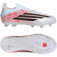 adidas F50 Lamine Yamal Elite Veterloze Gras Voetbalschoenen (FG) Kids Wit Felrood Zwart