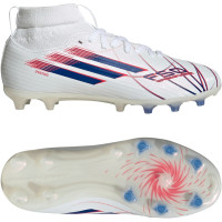 adidas F50 Sparkfusion League Gazon Naturel Artificiel Chaussures de Foot (MG) Enfants Blanc Bleu Rouge