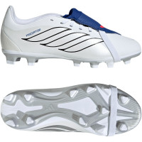 adidas Predator Club FT Gras / Kunstgras Voetbalschoenen (MG) Kids Wit Zilver Blauw Rood