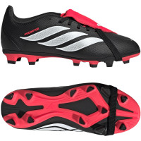 adidas Predator Club FT Gras / Kunstgras Voetbalschoenen (MG) Kids Zwart Wit Rood