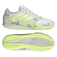 adidas Top Sala Competition II Chaussures de Foot en Salle (IN) Enfants Gris Clair Vert Clair Lime