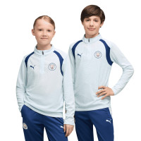 PUMA Manchester City Trainingstrui 1/4-Zip 2026-2027 Kids Lichtblauw Donkerblauw