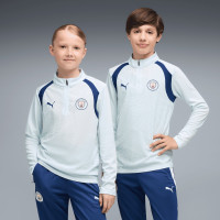 PUMA Manchester City Trainingspak 1/4-Zip 2026-2027 Kids Lichtblauw Donkerblauw