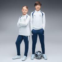 Pantalon d'entraînement PUMA Manchester City 2026-2027 pour enfants, bleu foncé, bleu clair