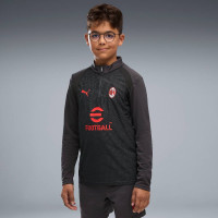 Survêtement PUMA AC Milan 1/4 Zip 2026-2027 pour Enfants, gris foncé et rouge