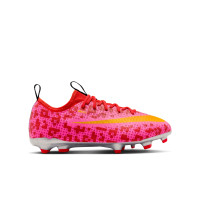 Nike Mercurial Vapor 17 Academy x LEGO® Gazon Naturel Chaussures de Foot (FG) Enfants Rouge Rose Orange