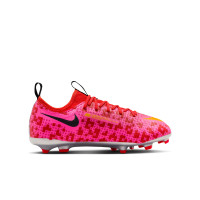 Nike Mercurial Vapor 17 Academy x LEGO® Gazon Naturel Chaussures de Foot (FG) Enfants Rouge Rose Orange