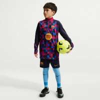 Haut d'entraînement d'avant-match Nike FC Barcelona Strike 1/4-Zip 2026-2027 pour Enfants, rouge, bleu foncé, jaune