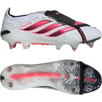 adidas Predator Elite FT Crampons Vissés Chaussures de Foot (SG) Blanc Noir Rose