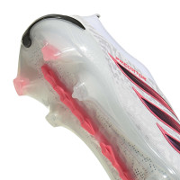 adidas Predator Elite Sans Lacets Gazon Naturel Chaussures de Foot (FG) Blanc Noir Rose