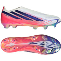 adidas F50 Hyperfast Elite Veterloze Gras Voetbalschoenen (FG) Wit Paars Roze