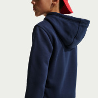 Survêtement polaire à capuche Nike Paris Saint-Germain Club 2026-2027 pour Enfants, bleu foncé et blanc