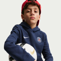 Survêtement polaire à capuche Nike Paris Saint-Germain Club 2026-2027 pour Enfants, bleu foncé et blanc