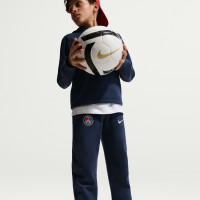 Survêtement polaire à capuche Nike Paris Saint-Germain Club 2026-2027 pour Enfants, bleu foncé et blanc