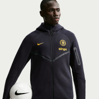 Nike Chelsea Tech Fleece Vest 2026-2027 Zwart Goudgeel