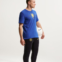 Nike Chelsea Tech Fleece Joggingbroek 2026-2027 Zwart Goudgeel