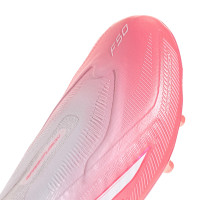 adidas F50 Sparkfusion Elite Sans Lacets Gazon Naturel Artificiel Chaussures de Foot (MG) Femmes Rose Blanc