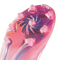 adidas F50 Sparkfusion Elite Sans Lacets Gazon Naturel Artificiel Chaussures de Foot (MG) Femmes Rose Blanc