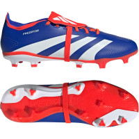 adidas Predator League FT Gazon Naturel Chaussures de Foot (FG) Bleu Blanc Rouge