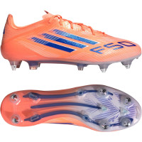 adidas F50 Elite Crampons Vissés Chaussures de Foot (SG) Orange Bleu Blanc