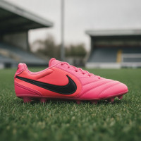 Nike Tiempo Ligera Pro Gazon Naturel Chaussures de Foot (FG) Rose Vif Noir