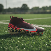 Nike Zoom Mercurial Superfly 10 Academy Gras / Kunstgras Voetbalschoenen (MG) Kids Bordeauxrood Zilver Oranje