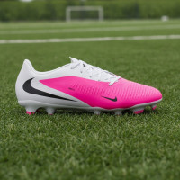 Nike Phantom 6 Low Academy Gazon Naturel Artificiel Chaussures de Foot (MG) Blanc Rose Vif Noir