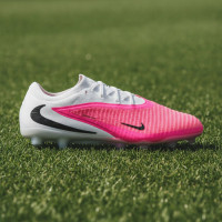 Nike Phantom 6 Low Elite IJzeren-Nop Voetbalschoenen (SG) Pro Player Wit Felroze Zwart