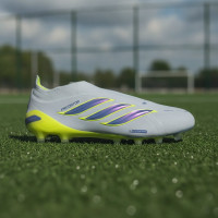 adidas Predator Elite Sans Lacets Gazon Artificiel Chaussures de Foot (AG) Bleu Clair Bleu Jaune