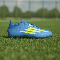 adidas F50 Elite Gras Voetbalschoenen (FG) Kids Blauw Neongeel