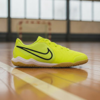 Nike Tiempo Legend 10 Academy Chaussures de Foot en Salle (IN) Enfants Jaune Noir Orange