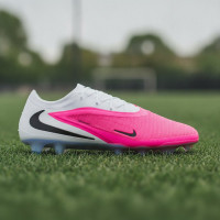 Nike Phantom 6 Low Elite Gras Voetbalschoenen (FG) Wit Felroze Zwart