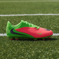 Nike Phantom 6 Low Haaland Club Gazon Naturel Artificiel Chaussures de Foot (MG) Enfants Vert Vif Rouge Noir
