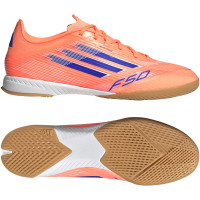 adidas F50 League Chaussures de Foot en Salle (IN) Orange Bleu Blanc