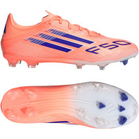 adidas F50 League Gras / Kunstgras Voetbalschoenen (MG) Oranje Blauw Wit