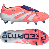 adidas Predator Elite FT Crampons Vissés Chaussures de Foot (SG) Orange Blanc Bleu