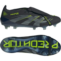 adidas Predator Elite FT Gras Voetbalschoenen (FG) Zwart Donkergrijs Neongeel