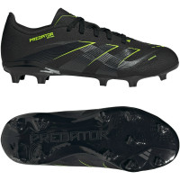 adidas Predator League Gras / Kunstgras Voetbalschoenen (MG) Kids Zwart Donkergrijs Neongeel