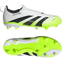 adidas Predator League Veterloze Gras / Kunstgras Voetbalschoenen (MG) Kids Wit Zwart Neongeel