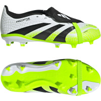 adidas Predator League FT Gazon Naturel Artificiel Chaussures de Foot (MG) Enfants Blanc Noir Néon Jaune